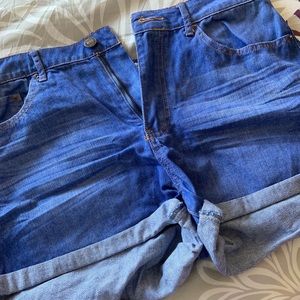 Denim Cuffed Shorts